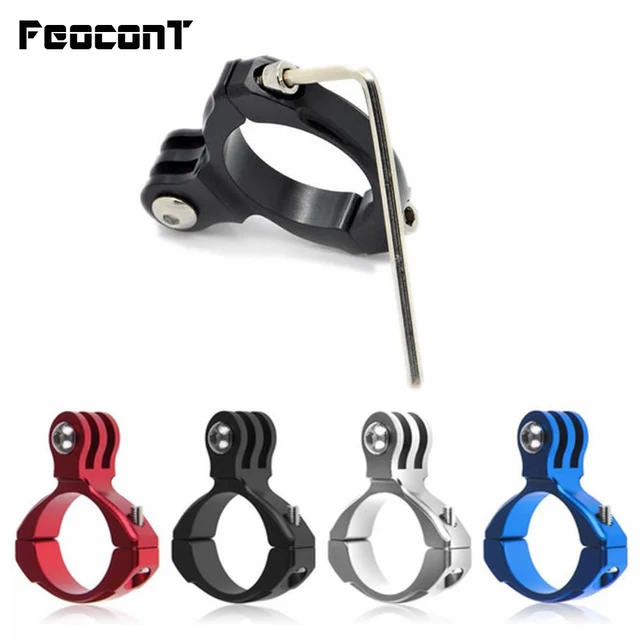 Go Pro Accessories Aluminum Bicycle Bike Handlebar Clamp Adapter Mount Tripod For Gopro Hero 4 Session SJ4000 SJ6000 Xiaomi Yi