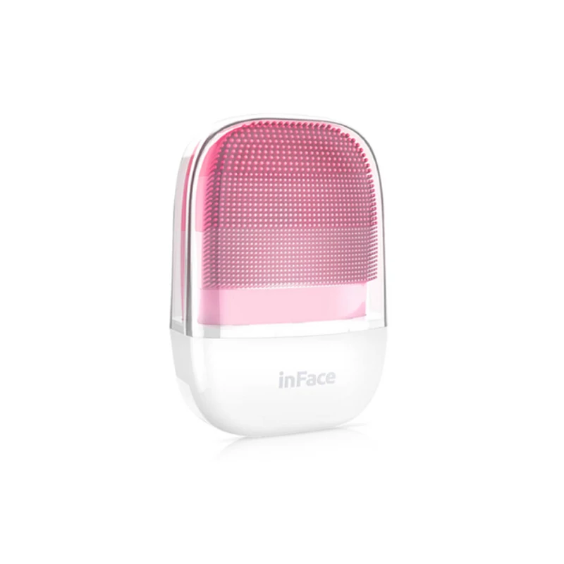 Xiaomi inFace электрическая чистка лица глубокое очищение лица массажный инструмент Соник водонепроницаемый силиконовый очиститель кожи красота уход - Цвет: Pink