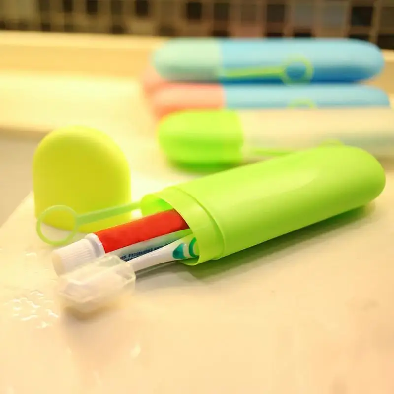 Portable Toothbrush Holder Case Candy Colors Travel Toothpaste Protect Box