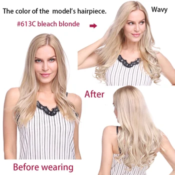 S-noilite Invisible Wire No Clips In Hair Extension Secret Fish Line Hairpiece Natural Long Curly Synthetic Hair Extension Women 6