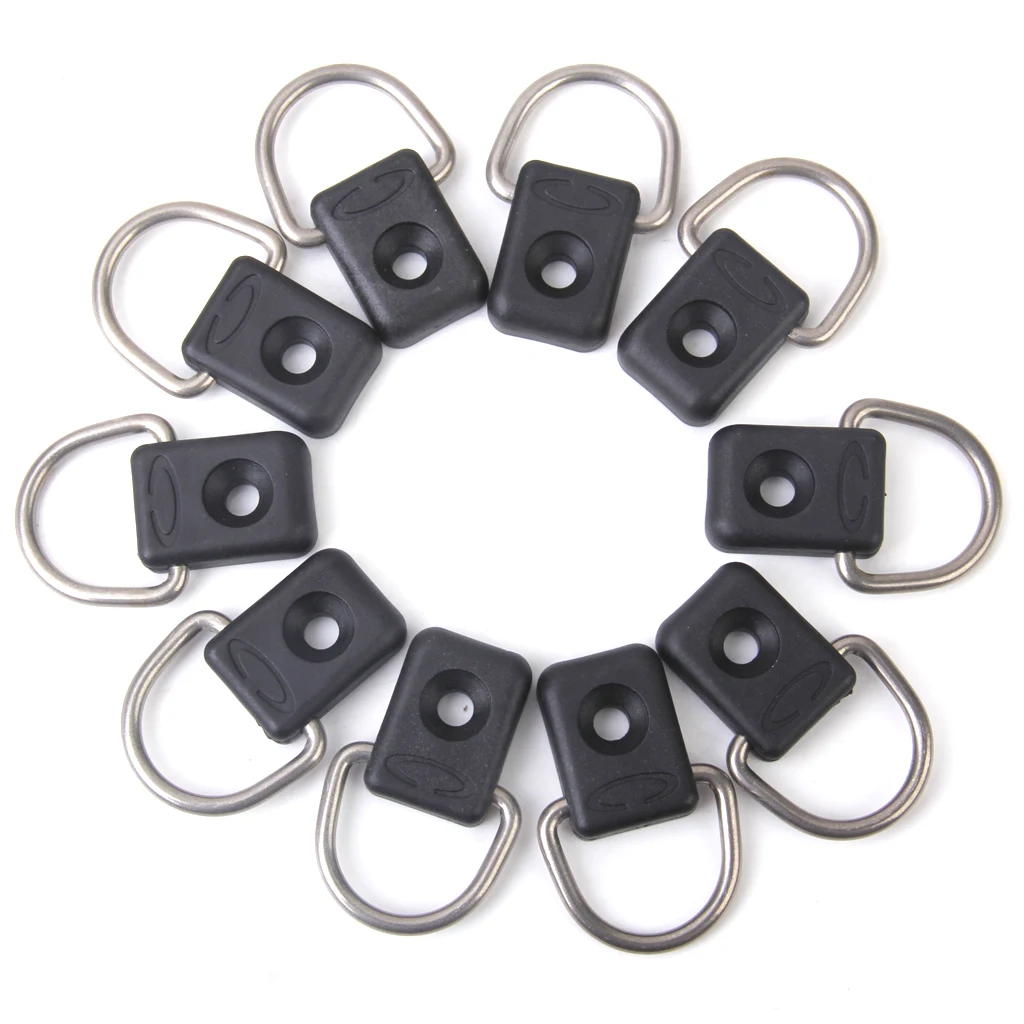 MagiDeal 10Pcs Kayak D Rings Outfitting For Boat Canoe Kayak Accessories Kayak accessories D rings