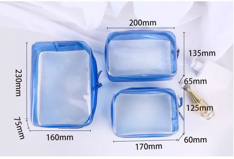 ETya السفر واضح منظم حقيبة الماكياج شفافة PVC التجميل التجميل أكياس الجمال حقيبة مستحضرات تجميل المكياج الحقيبة غسل أكياس