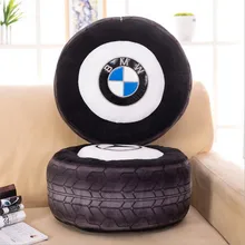 40cm 3D Personalise automobile wheel plush cushion for baby / simulate tire Funny cushions, BMW LOGO baby wheel plush pillow