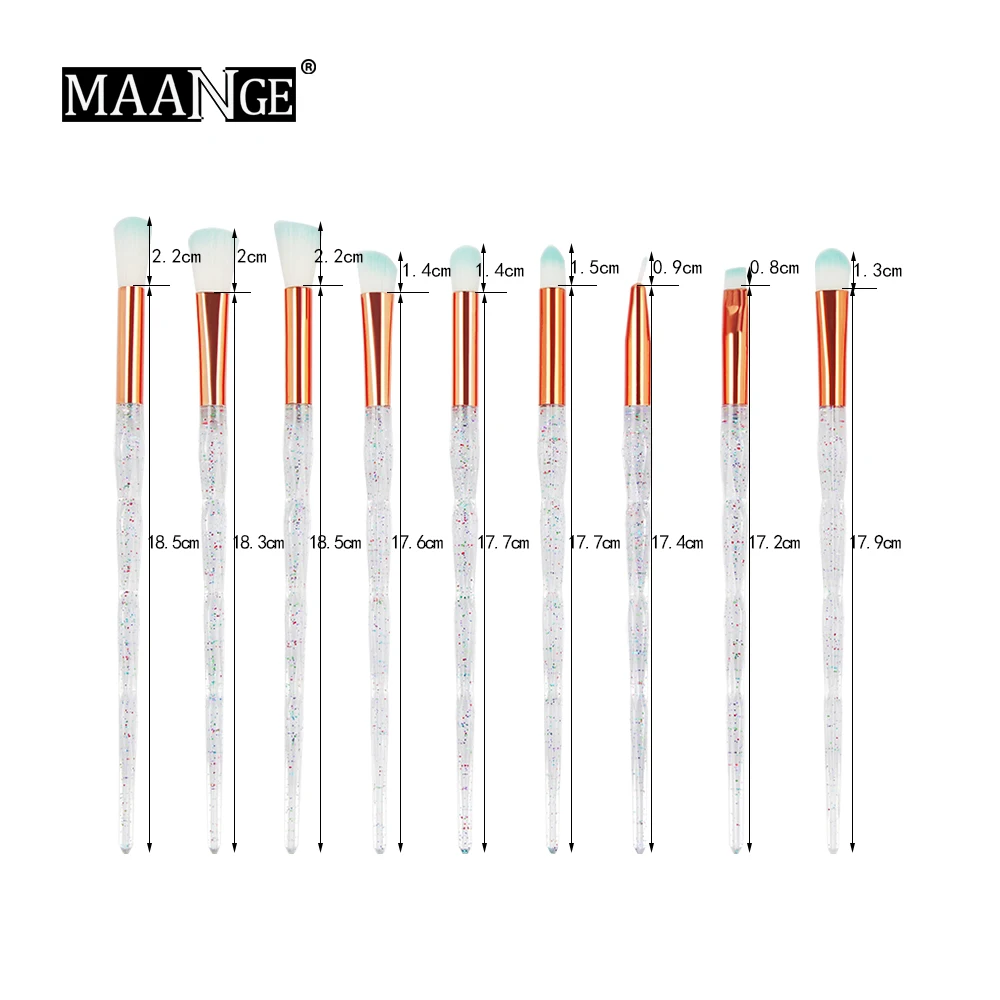 Кисти для макияжа "maange", 4 штуки/Набор/10/15 штук/упаковка, основа, тени для глаз, корректор многофункциональная расческа для Красота макияж ящик для инструментов