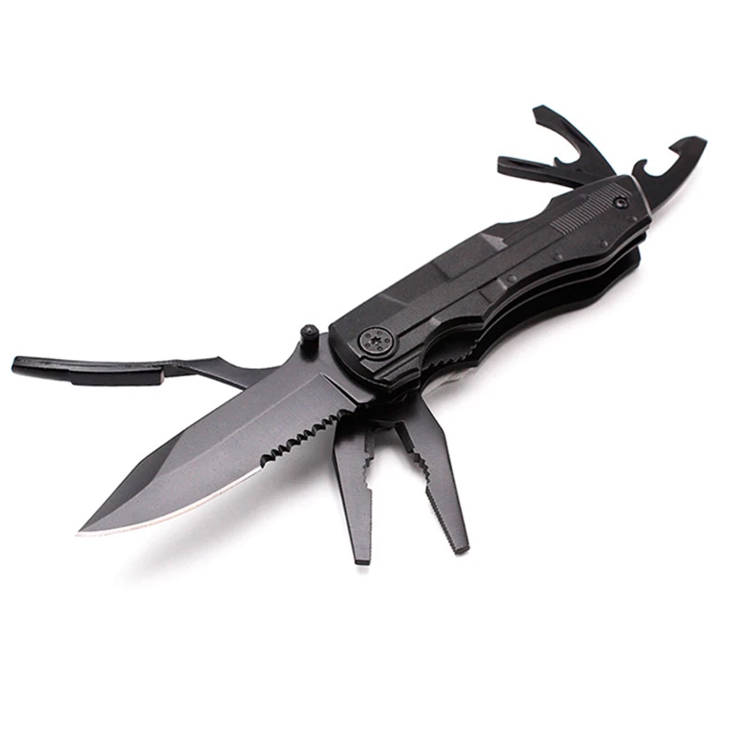 QUK Pliers Multitool Folding Pocket EDC Camping Outdoor Survival hunting Screwdriver Kit Bits Knife Bottle Opener Hand Tools This awesome survivors folding multi-tool hand tool is perfect for your survival kit, prepping kit or emergency kit. So many great tools in such a strong small package.  The comfortable grip makes using the tools easy and convenient. A must have tool set for any home, office or campground.