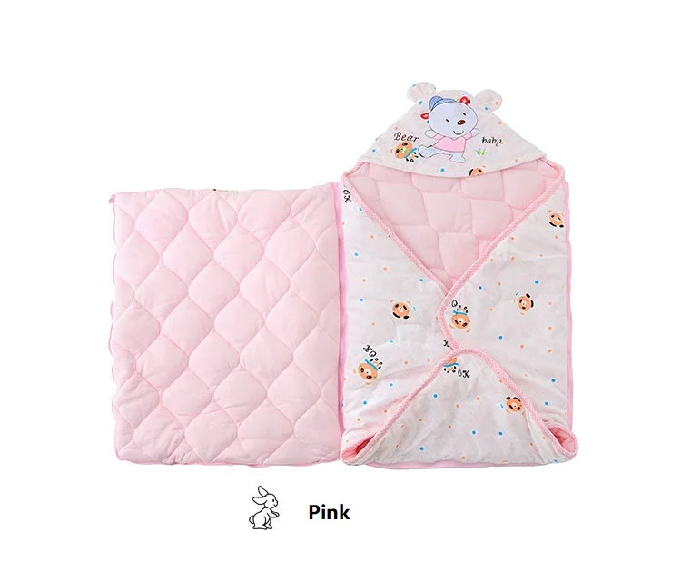Зимний спальный мешок для малышей с рисунком кролика из мультфильма, хлопок, конверт для новорожденных, детские коляски, спальные мешки 75*45 см