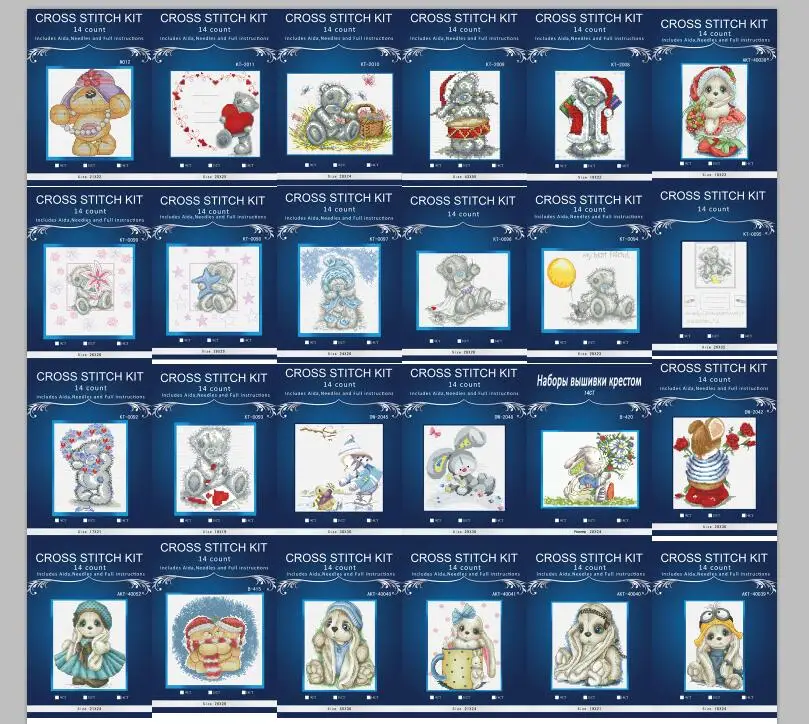 

Top Quality Lovely Counted Cross Stitch Kit Kitten Cat and Mouse Ornament Christmas Tree Ornaments Gift Dim 73414 25styles 3