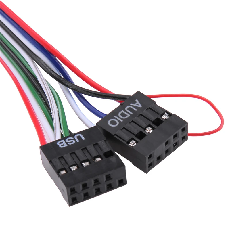 Передняя панель для ПК с 2 USB портами и аудиоразъемами кабелем|audio cable with mic|cable