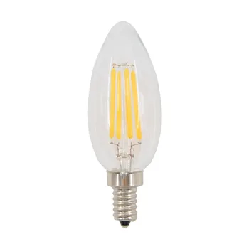 

50pcs E12 4W C35 Clear Dimmable LED Candle Light Vintage Edison LED Filament Lamps Chandelier LED Light AC120V Warm White 2700K
