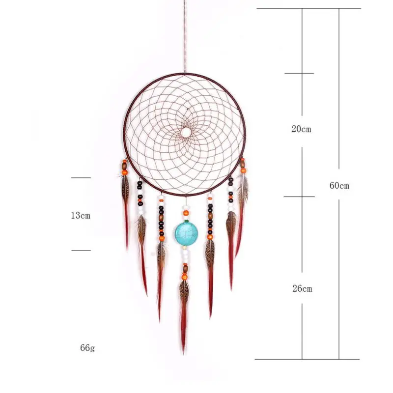 Индия ретро-Жизнь Дерево красочные перья Ловец снов колокольчики висящий мечтатель Рождественская вечеринка украшение дома - Цвет: F3