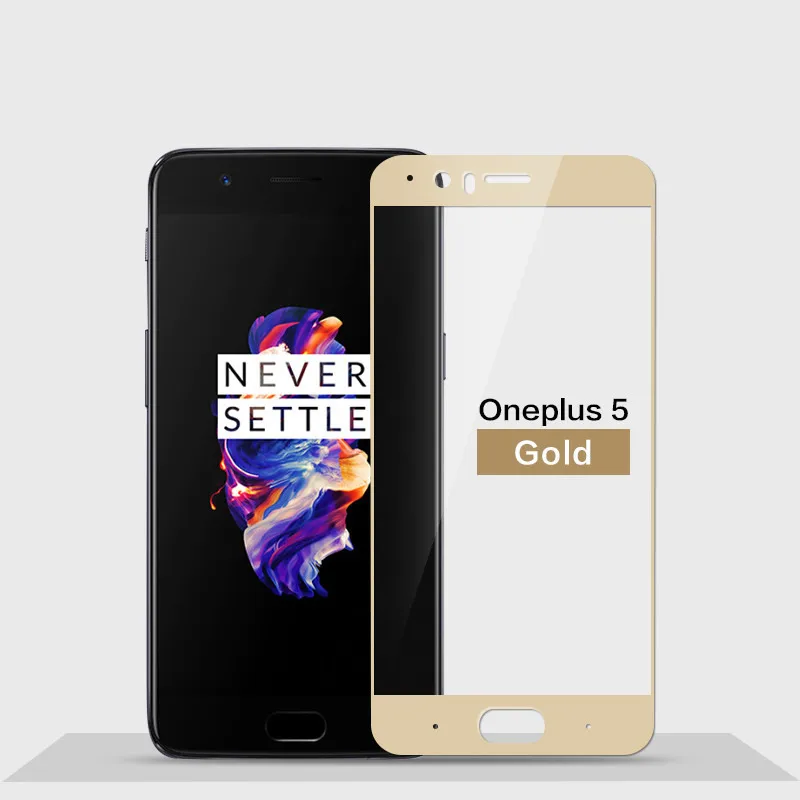 2 шт полное покрытие стекло Oneplus 5 Защита экрана закаленное A5000 для One plus Полное