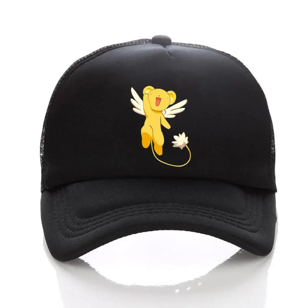 Япония Аниме Cardcaptor Sakura шляпа Женская Мужская Черная бейсбольная Кепка Snapback Регулируемая сетчатая Кепка Косплей печать Солнцезащитная шляпа - Цвет: 06