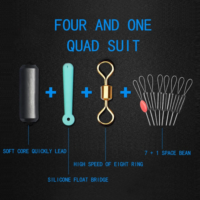 

4. Combination of product package, silica gel drift, high speed of gold ring. Connectors. Easy to use. Sea fishing fish. Tools
