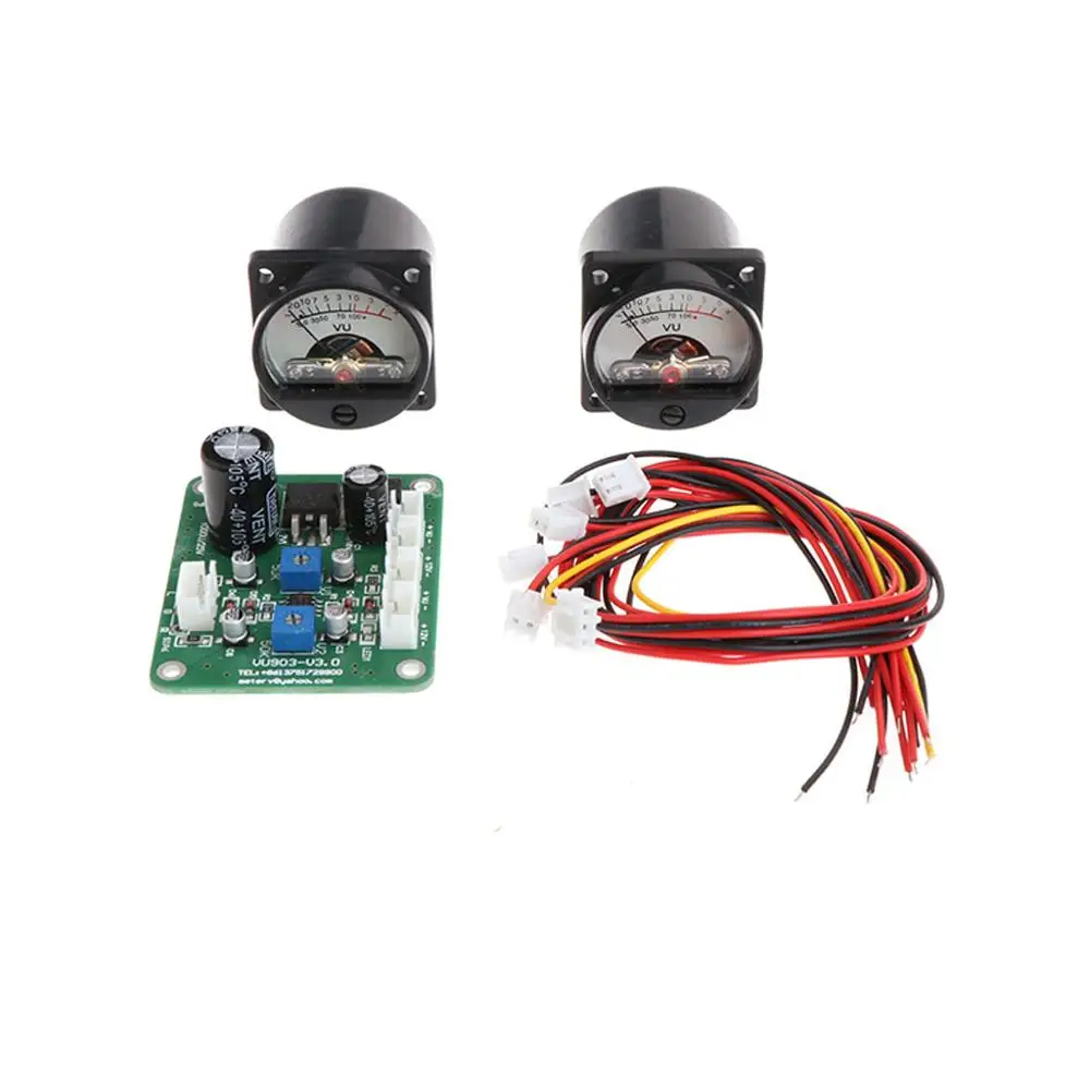 

1Set VU Panel Meter Warm Back Light Recording+ Durable Driver Board Module+Cable Wires