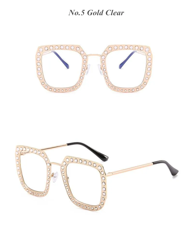 REALSTAR 2018 квадратный металлический каркас солнцезащитные очки Для женщин Роскошные Брендовая Дизайнерская обувь Винтаж очки Diamond очки