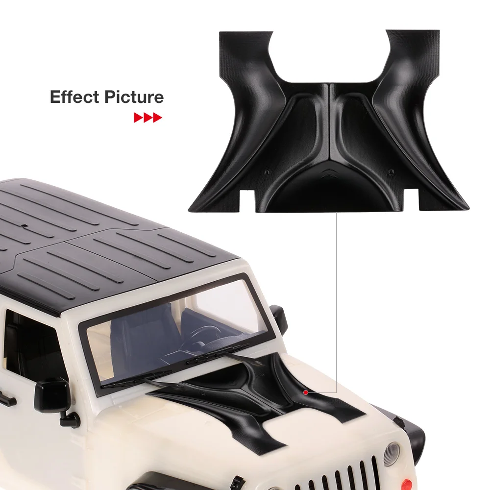 

RC Car Air Intake Grille Front Face with Metal Mesh Engine Hood set for Traxxas 1:10 Redcat RC4WD AXIAL D90 Crawler