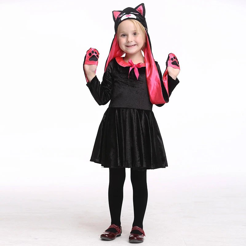 kids halloween carnival cat cosplay costumes with headwear girl pleuche dress party fancy ballet stage cat - Ballet Halloween Costume kids halloween carnival cat cosplay costumes with headwear girl pleuche dress party fancy ballet stage cat - Ballet Halloween Costume