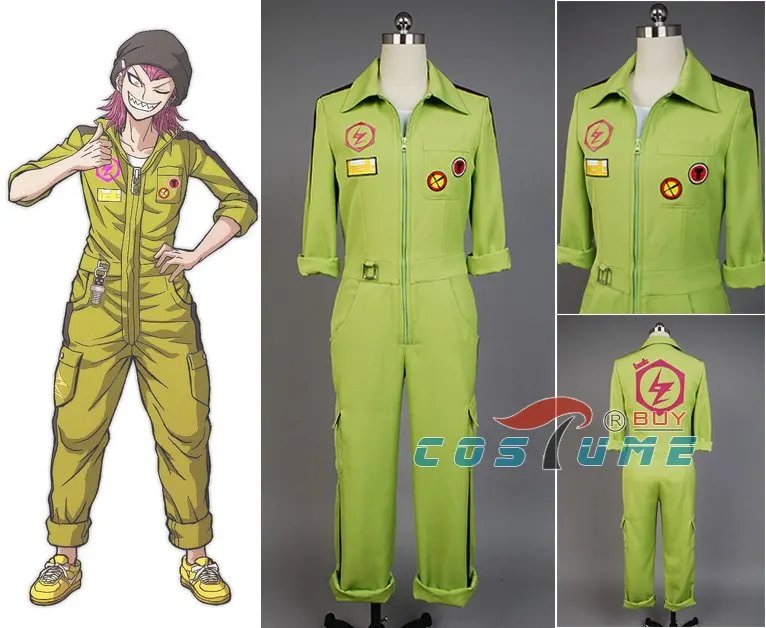 Super Danganronpa Dangan Ronpa Kazuichi Souda Soda Costume Cosplay Jumpsuit