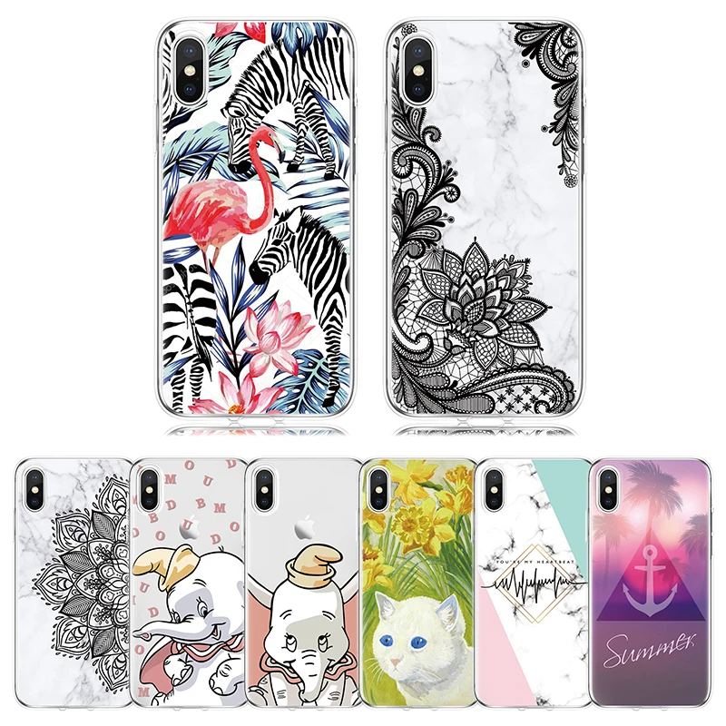 

Marble Flamingo Silicone TPU Funda For iPhone 7Plus 6 6S 7 8 Plus XR X 8Plus XS Max 4 4S 5 5S SE 5C Cover For iPhone X 10 9 Case