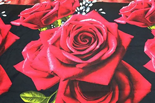 3D Красная Роза черная кожа цветочный принт комплект постельного белья Королева размер 3d комплект постельного белья s(одеяло не входит в комплект
