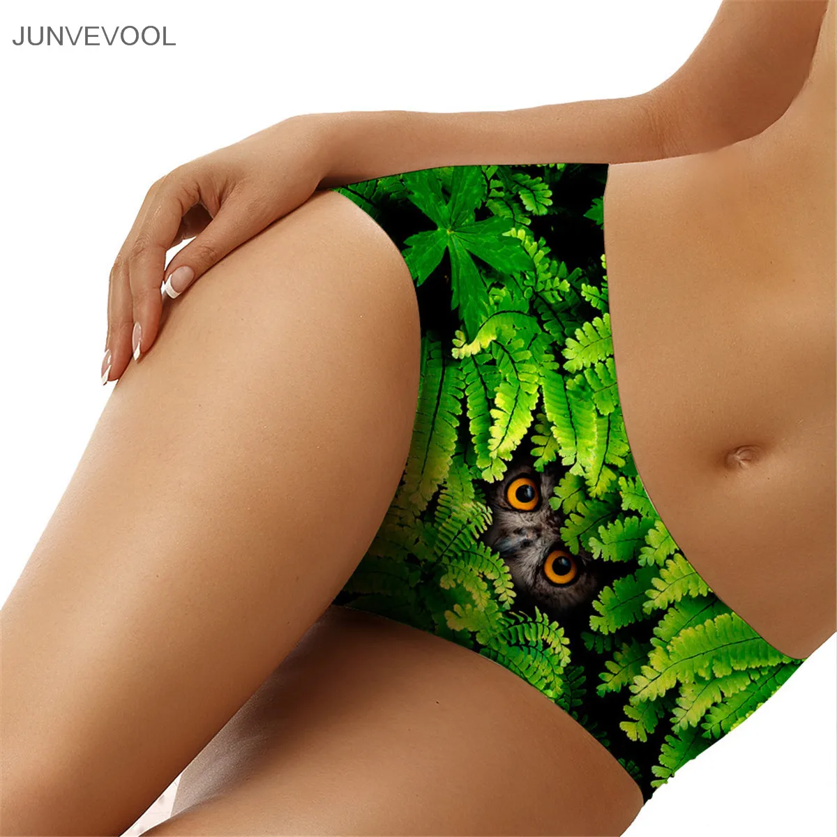 

New Sexy Women G String 3D Thongs Female Girl Underwear Women Panties Grass Owl Eyes Briefs Middle Waist Intimates
