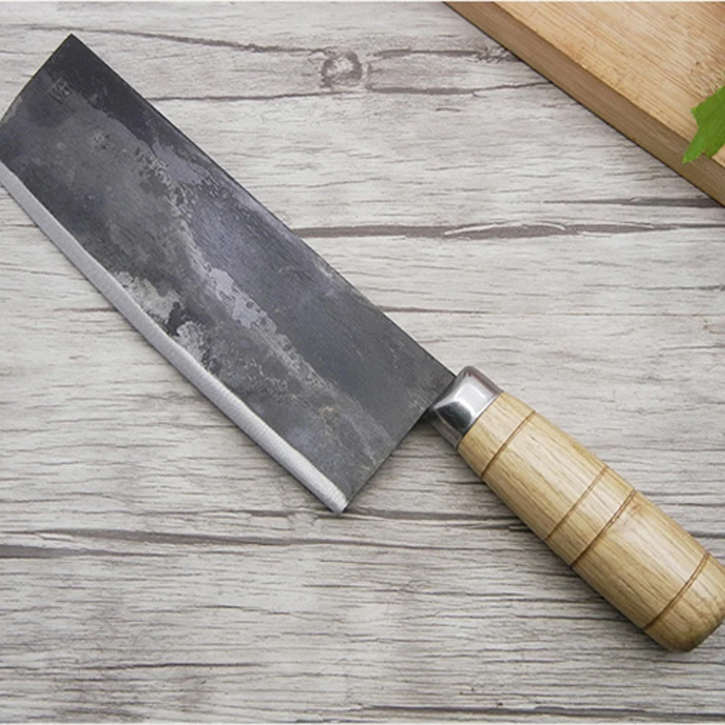 Handmade Chinese Chef Knife Clad Steel Boning Slicing Butcher