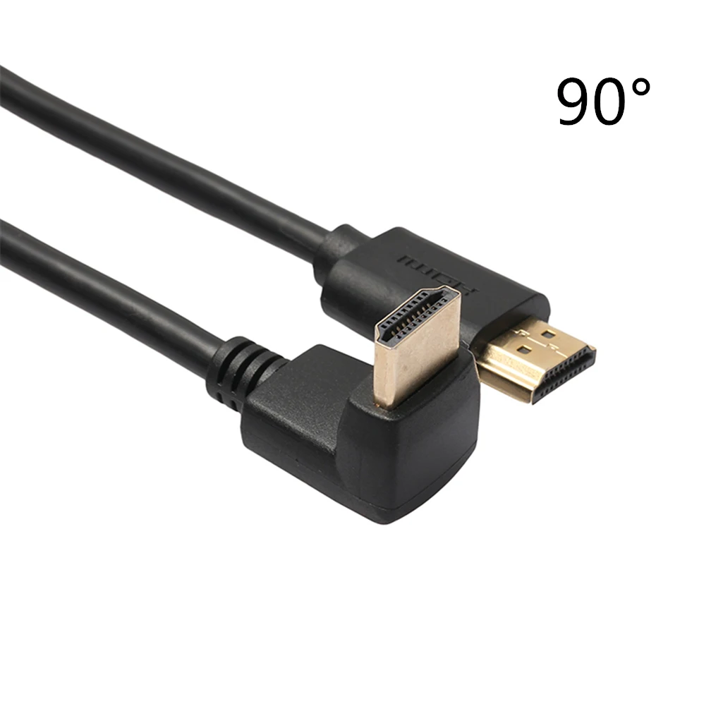 REXLIS Кабель HDMI 270/90 градусов угол HDMI к кабелю HDMI 5 m 1,5 м 2 м 3 м HDMI 2,0 кабель 4 K 3D для ТВ PS3 проектор компьютерный кабель - Цвет: 90 Degree angle down