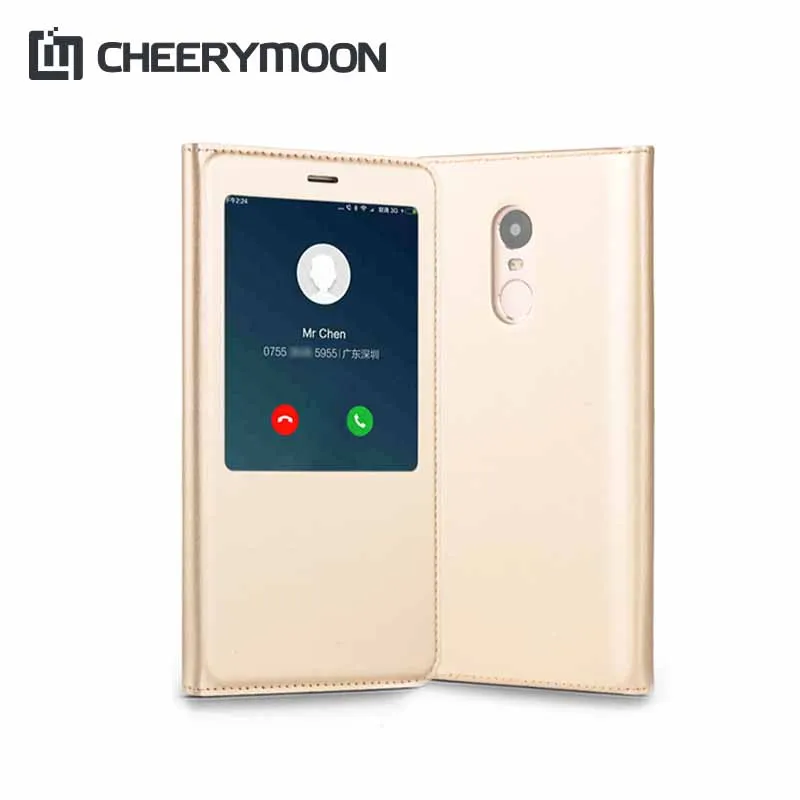 CHEERYMOON Smart Case Cover For Xiaomi Mi Max 2 Max2 Redmi Pro Note 4 4X Case Back Flip Leather Ultra Thin Wallet Window  Capa