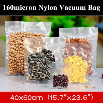 

10pcs 40x60cm (15.7"x23.6") 3-Side Sealing Nylon Plastic Storage Bag Heat Sealed Food Plastic Pouch Open Top Plastic Vacuum Bag