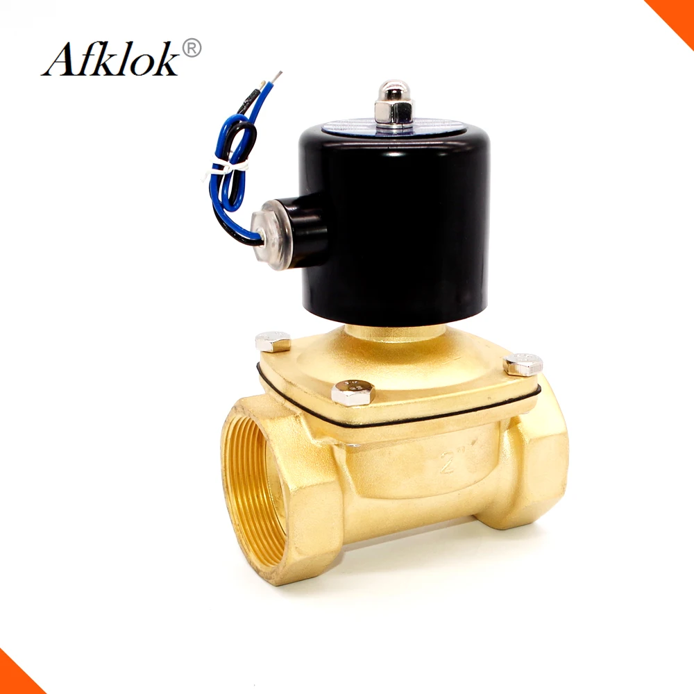 2 дюймовый водяной электромагнитный клапан 12 В DN50 2W 500 50 NPT G латунный нормально