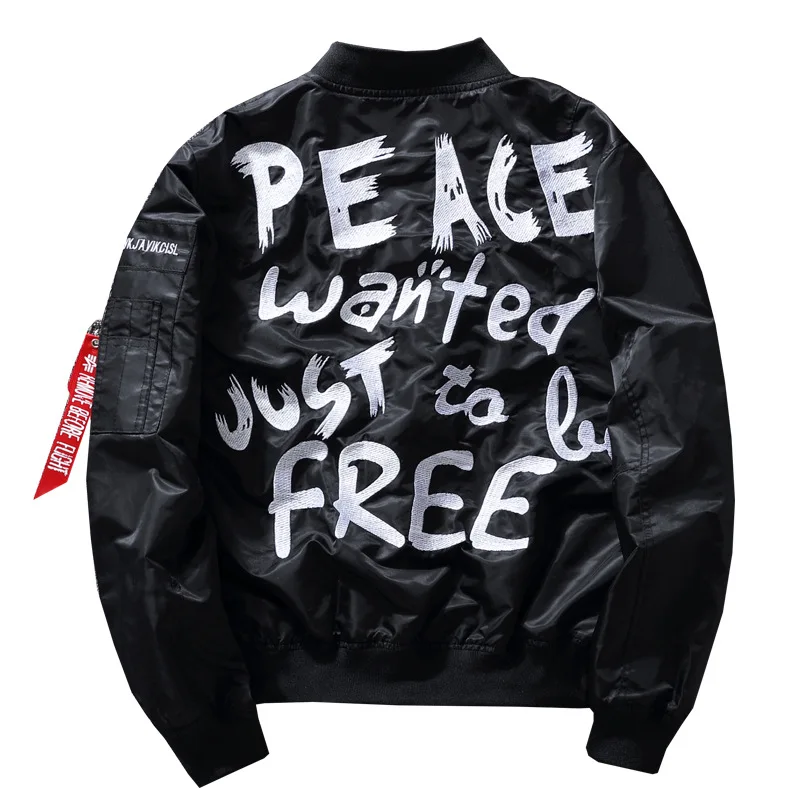 Mens Jackets and Coats Hip Hop Jacket Men Clothes Cotton Embroidery Peace Jacket Zipper Coat Men Ma1 Bomber Jacket Us Size Mens Jackets and Coats Hip Hop Jacket Men Clothes Cotton Embroidery Peace Jacket Zipper Coat Men Ma1 Bomber Jacket Us Size