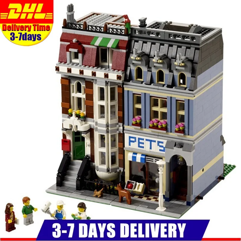 

City Street Pet Shop Model Building Kits Blocks Bricks BOY Lovely Toys DIY Educational Children Gift Compatible Legoinglys 10218