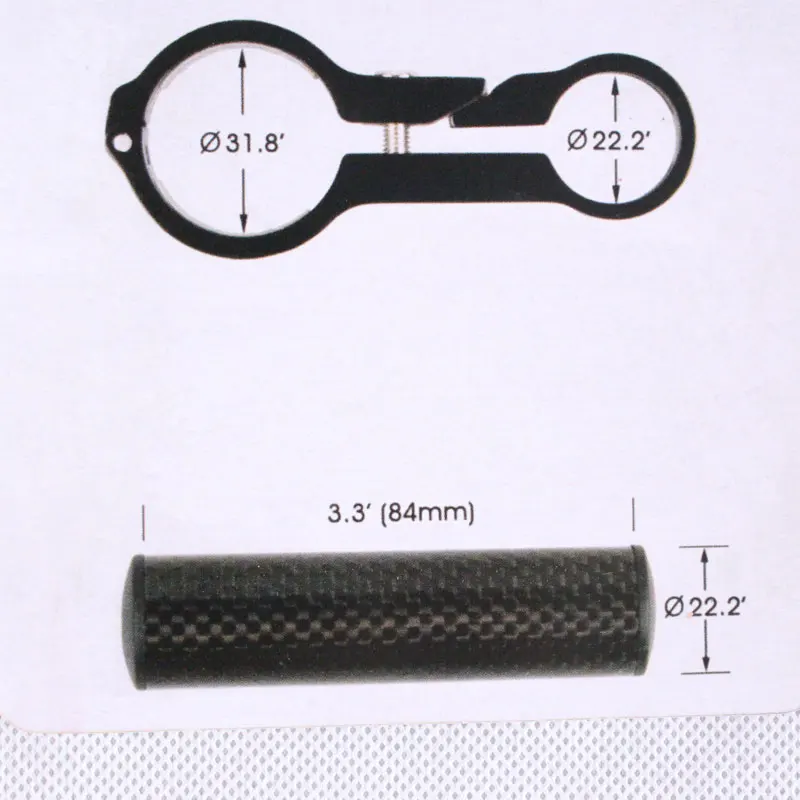 Велосипедная карбоновая трубка, велосипедная ручка фонарика, Аксессуары для велосипеда, расширитель, крепление для кронштейна, держатель для руля велосипеда