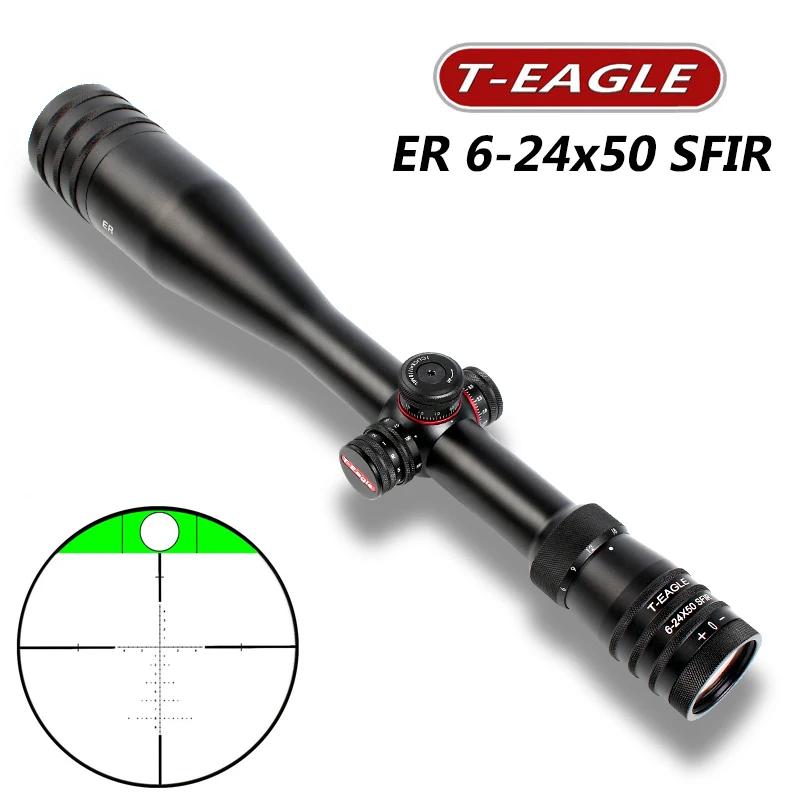 T Eagle ER 6 24X50SFIR Hunting Riflescope Side Parallax Glass Etched Reticle Turrets Lock Reset Built in huntinggun accessorie|Riflescopes| - AliExpress