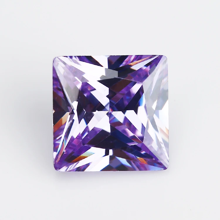50 шт. 1 5x1 5 ~ 15x15 мм квадратная форма свободный CZ камень Lavander AAAAA кубический цирконий