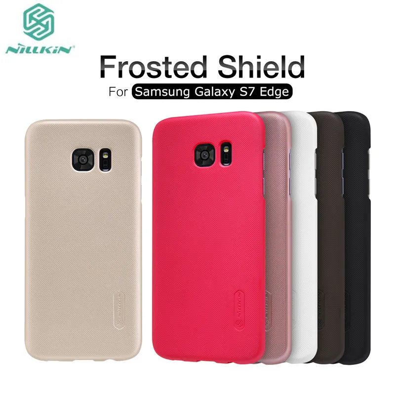 

Nillkin Case + Clear Screen Protector For Samsung Galaxy S7 edge Duos G935 Frosted Shell Hard Cover Case Protective Shield