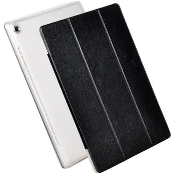 

For Huawei MediaPad M5 10.8'' Case Transparent Soft Back Cover PU Leather Stand Smart Cases For Media Pad M5 10 Pro CRM-AL09/W09