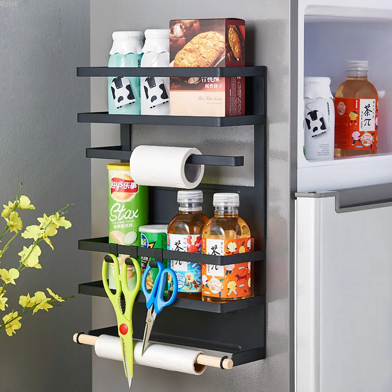  Japanese Iron Metal Magnet Refrigerator Rack Washing Machine Shelf Kitchen Multi-functional Rack Si - 33040456702
