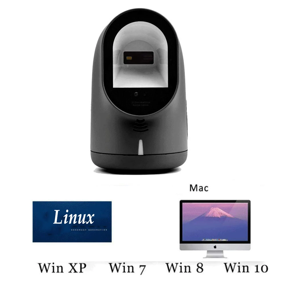 ISSYZONEPOS 2D الباركود ماسحة يدوي USB احادي قارئ شفرة التّعرّف عالية السرعة المسح 1D/2D الباركود ويندوز لينكس ماك