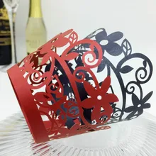 Кекс Бумага 100 шт./компл. Вайн филигрань кекс лазерной резки облака Дизайн торт Бумага Обёрточная бумага на рифленой Обёрточная бумага объемного края 5Z