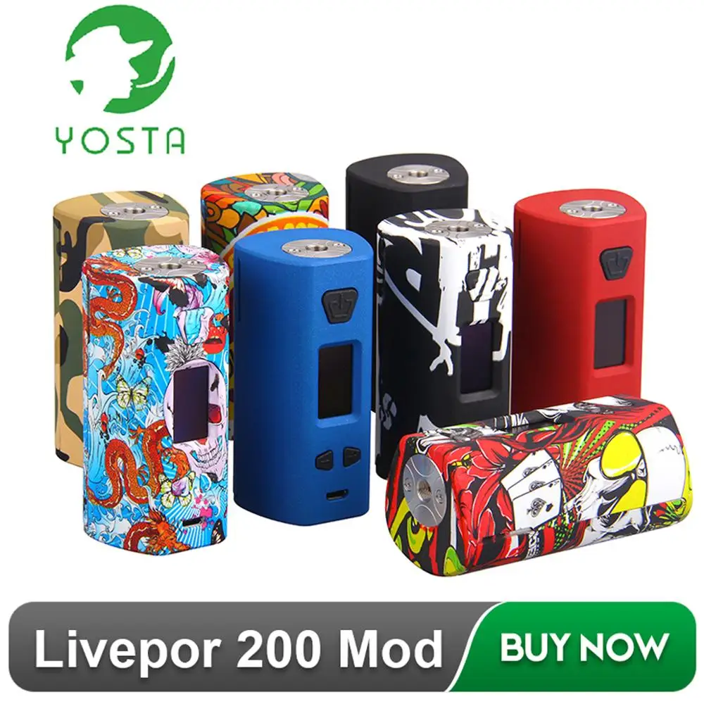 

Original YOSTA Livepor 200 Box Mod TC Mod for 510 Gen 2 RDA without dual 18650 Battery TCR Mod for 510 Vaporizer Mod