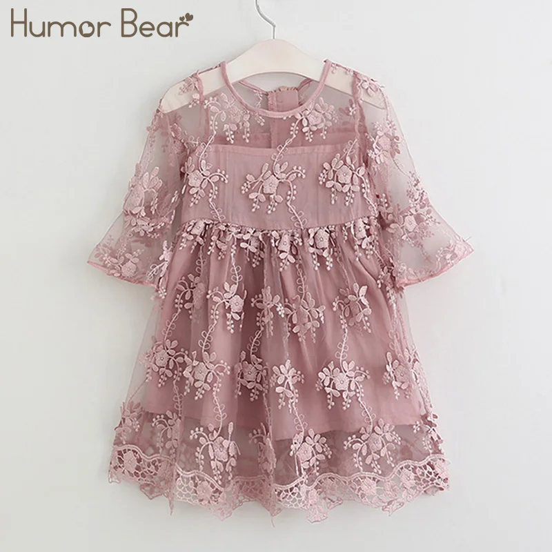 Humor Bear/платье для девочек; Новинка года; Брендовые платья для девочек платье принцессы с кисточками и вырезами детская одежда