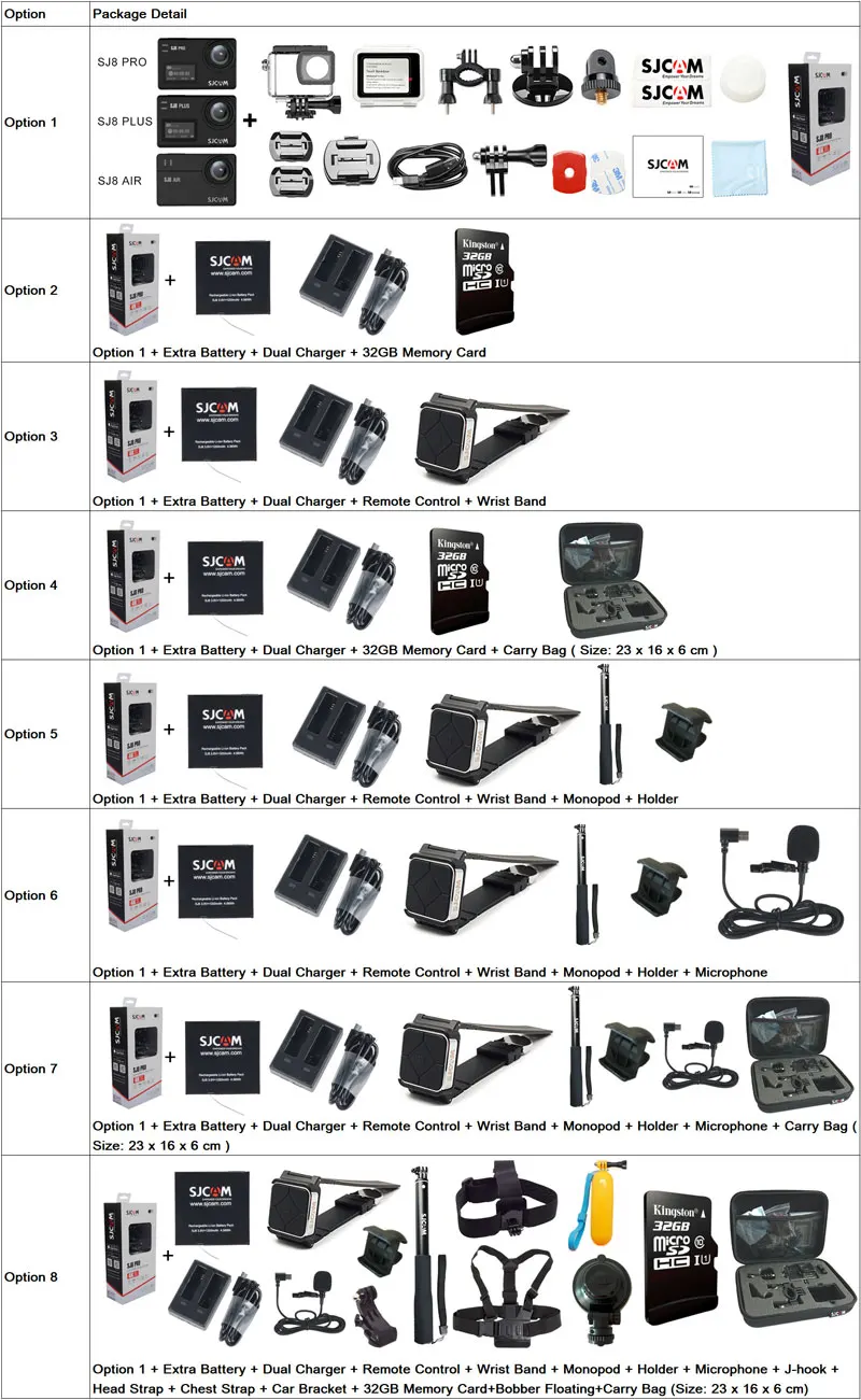 Original SJCAM SJ8 Series SJ8 Air & SJ8 Plus 