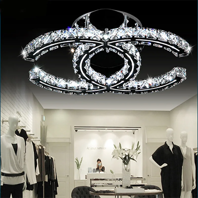 

Flush Mount Ceiling Light Moderna New Creative LED K9 Crystal Ceiling Lights Living Room Dining Room Bedroom Lamp