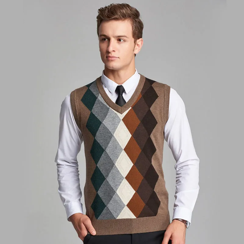 New Knitwear Vest Cashmere Wool Mens Sweaters Men Pull Homme V-neck Sleeveless Sweater Vest Cotton Sweater Pullover Men New Knitwear Vest Cashmere Wool Mens Sweaters Men Pull Homme V-neck Sleeveless Sweater Vest Cotton Sweater Pullover Men
