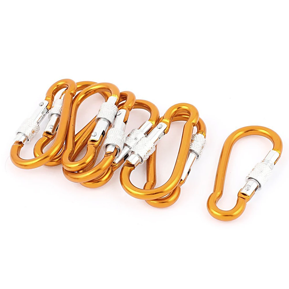 

8pcs Outdoor Hiking Camping Spring Clip Snap Carabiner Hook with Karabiner