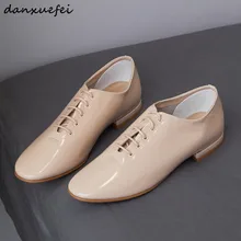 4 цвета, большой размер 43, женская обувь из натуральной кожи, на шнуровке, на плоской подошве, оксфорды для отдыха, Женская Весенняя новая обувь, мягкая удобная обувь