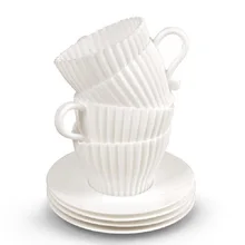 4 шт./компл. силиконовые белые формы для выпечки кексов формы с блюдцами