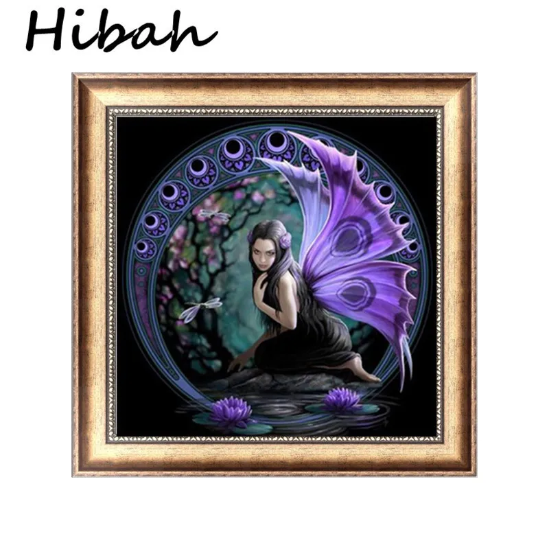 

Diy Diamond Painting Cross Stitch 5D Round Diamond Embroidery Butterfly Elf Pattern Diamond Mosaic Embroidery
