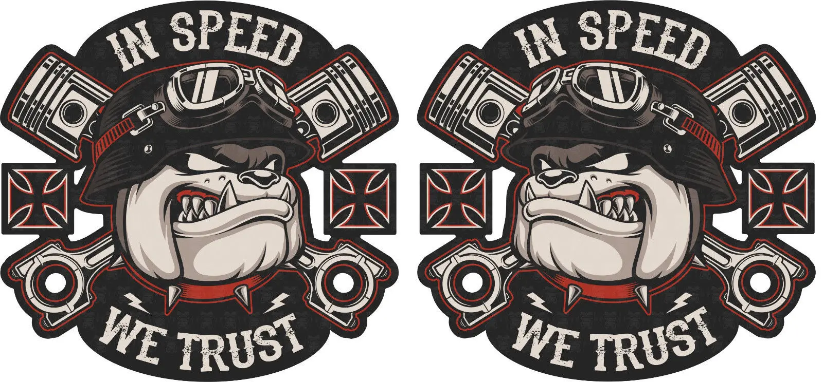 

2PSC Oldschool Biker Reflektierend Sticker Tuning Aufkleber Motorrad USA Rockabilly Hotrod V8